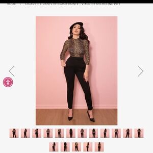 Vixen by micheline pitt Cigarette Pants in Black Ponte